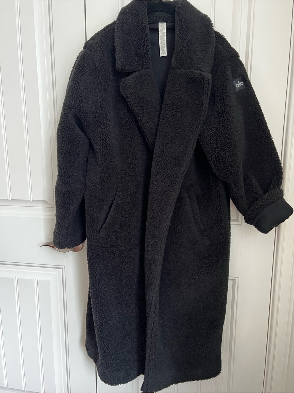Alo Yoga Black Shepra Trench Coat mid length hem- Women Jackets & Coats - Picture 7 of 7